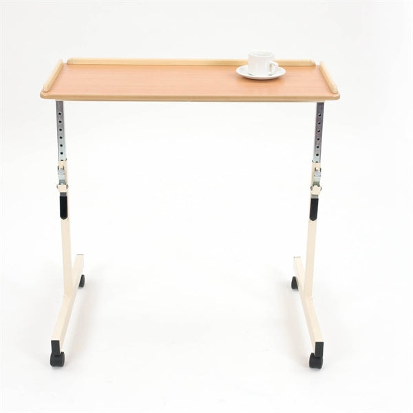 Orion Table Adjustable Height Beech Laminate Table for Wheelchair and Armchair Users