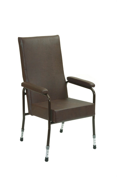 High Back Chair Adjustable Height Deep Upholstered Chair with Easy-Clean Upholstery and Lumbar Chair