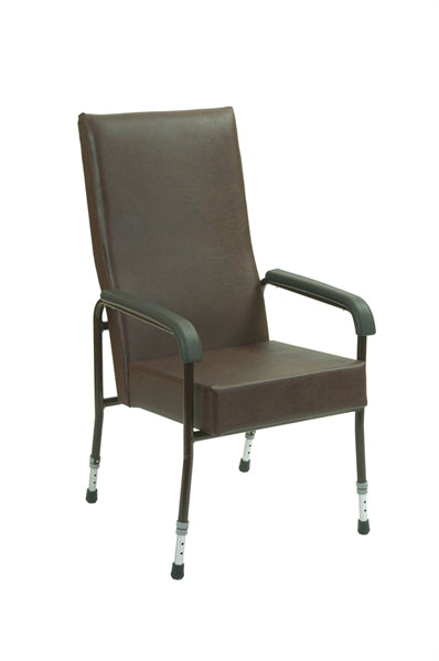 High Back Chair with Moulded Arms – Adjustable Height and Easy-Clean Upholstery