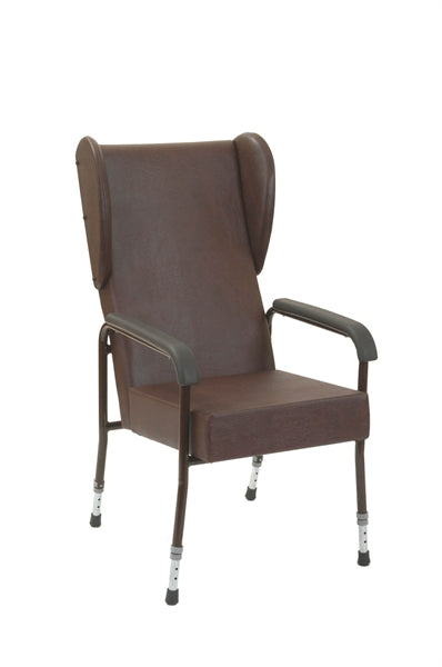 High Back Winged Chair with Moulded Arms – Adjustable Height and Easy-Clean Upholstery