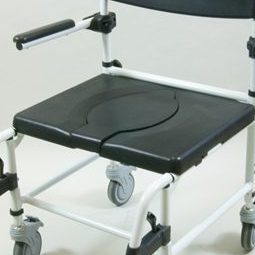 Mediatric™ Shower Commode Chair – Attendant Propelled with Adjustable Footrests