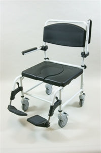 Mediatric™ Shower Commode Chair – Attendant Propelled with Adjustable Footrests