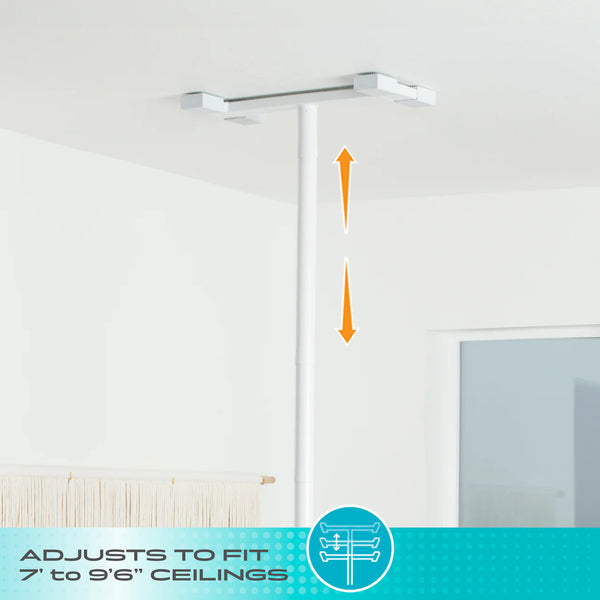 Wonder Pole Floor-to-Ceiling Safety Support Pole with Pivoting Grab Bar
