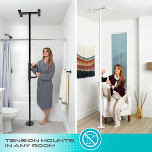 Wonder Pole Floor-to-Ceiling Safety Support Pole with Pivoting Grab Bar
