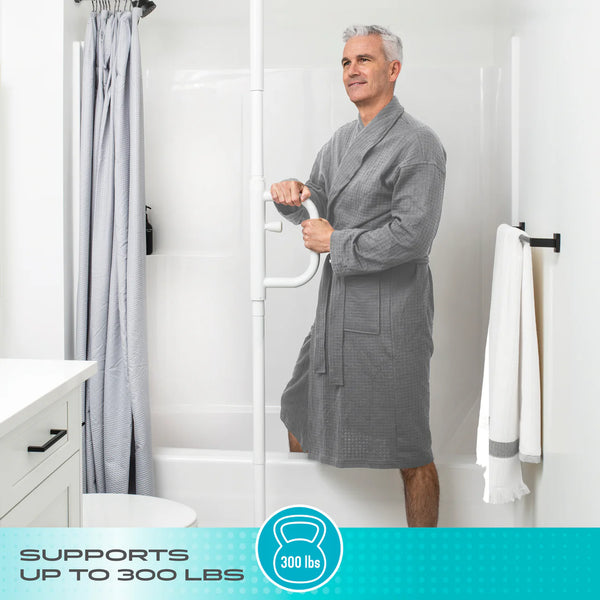 Wonder Pole Floor-to-Ceiling Safety Support Pole with Pivoting Grab Bar