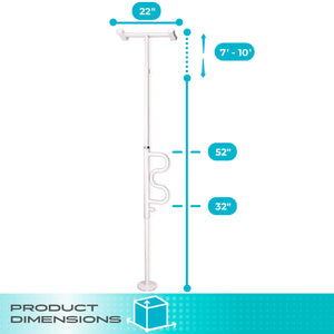 Wonder Pole Plus – Floor-to-Ceiling Safety Support Pole with Rotating Grab Bar for Standing, Sitting & Transfers