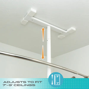 Wonder Bathtub Support Pole – Floor to Ceiling Adjustable Safety Grab Bar for Bath & Tub Transfers, Rotating Ladder Handle, No-Drill Tension Mounted Elderly Bath Safety Rail, 300 lbs Capacity