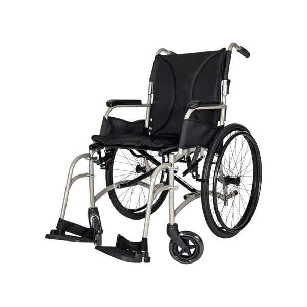 Dash Ultra Lightweight Transit Wheelchair | Padded Seat & Folding Back
