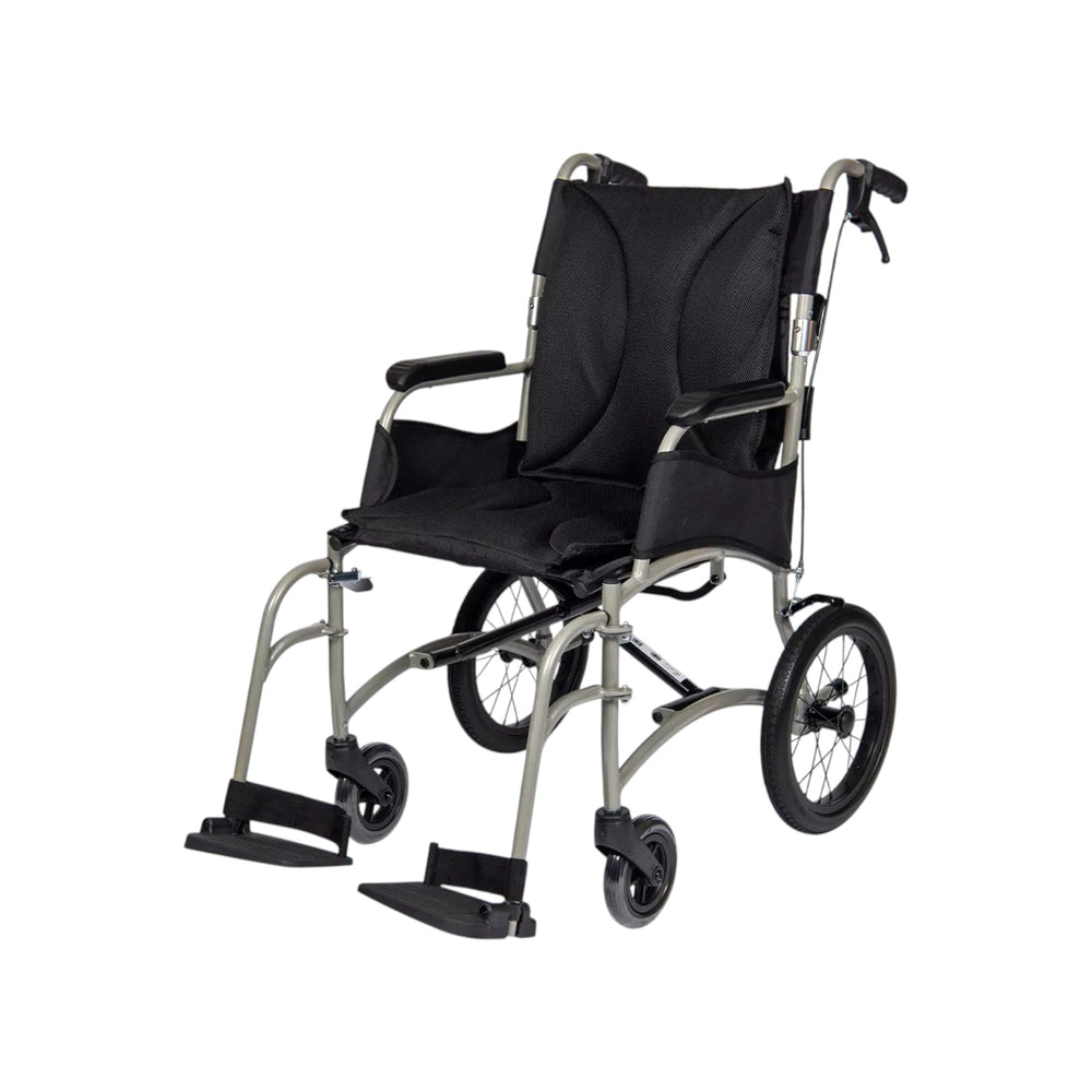 Dash Ultra Lightweight Transit Wheelchair | Padded Seat & Folding Back