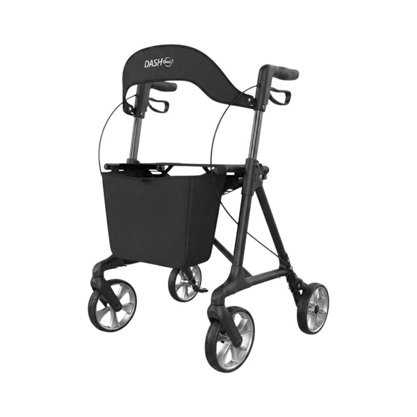 DASH Carbon Swish Rollator | Lightweight Carbon Fibre Rollator with Padded Seat