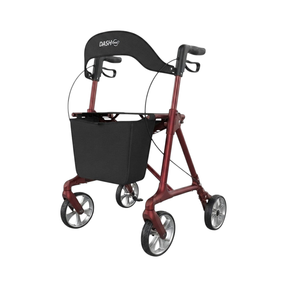 DASH Carbon Swish Rollator | Lightweight Carbon Fibre Rollator with Padded Seat