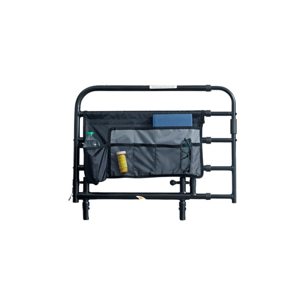 Wonder Pivot Bed Rail Tall – Adjustable Fold-Down Bed Safety Rail with Assist Handle, Fits Mattresses 8–16 Inches, Heavy Duty Steel Frame, 300 lb Capacity, Black