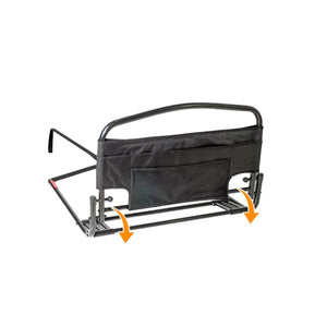 30'' Safety Bed Rail for Elderly Adults with Padded Pouch, Foldable Support Handle, 300 lbs Heavy Duty Bed Assist Rail, Fall Prevention Bed Guard with Easy Installation Strap