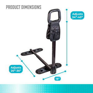 CouchCane Adjustable Standing Assist Handle for Sofa, Recliner & Lift Chair, Heavy-Duty Steel Mobility Support Rail with Storage Pouch, Non-Slip Base, 250 lb Capacity