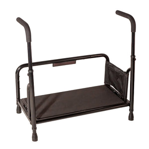 Adjustable Safety Step Stool with Support Handle – Heavy Duty 500 lbs Capacity Bed & Reach Step Platform with Anti-Slip Surface, Motion-Activated LED Light & Storage Pouch