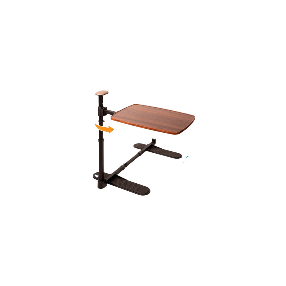 Wonder Tray Plus Adjustable Swivel TV Tray Table with Support Handle, Standing Assist Safety Rail, Height Adjustable Sofa Side Table for Eating, Working, Reading, Gaming & Lift Chairs