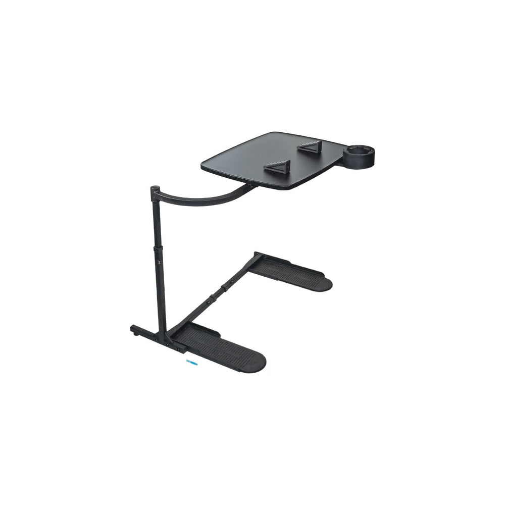 Wonder Tray XL Adjustable Overbed & Couch Tray Table – Swivel Arm TV Dinner Stand with Cup Holder, Laptop Support Wedges, Height Adjustable Rolling Side Table for Sofa, Bed & Recliner