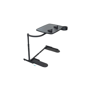 Wonder Tray XL Adjustable Overbed & Couch Tray Table – Swivel Arm TV Dinner Stand with Cup Holder, Laptop Support Wedges, Height Adjustable Rolling Side Table for Sofa, Bed & Recliner