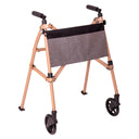 Wonder Walker Plus Lightweight Folding Rollator Walker for Seniors – Ultra Compact 4-Fold Design, 6” Swivel Wheels, 300 lbs Capacity, Dual Height Adjustable Sizes, Includes Storage Basket