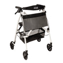 Wonder Rollator Ultra Compact Folding Walker with Seat & Backrest, Dual Size Adjustable Mobility Rollator with 6” Wheels, Locking Brakes, Storage Basket & Pouch, Supports 250 lbs