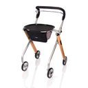 Let's Go Indoor Rollator – Narrow Lightweight Indoor Walker with Tray, Storage Basket, 6” Wheels, One-Hand Control Handle, 250 lbs Capacity, Fully Assembled Senior Mobility Aid