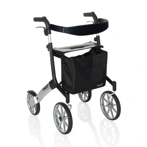 Let’s Go Out Rollator Walker for Seniors – Lightweight Folding Mobility Walker with Seat, Adjustable Handles, Large Wheels & Coil Suspension System – 300 lbs Capacity