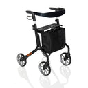 Let's Move Lightweight Aluminum Rollator Walker with Seat – 350 lbs Capacity, 8” Wheels, Adjustable Handles (30.5”–36.5”), Foldable Mobility Walker with Storage Bag, Fully Assembled
