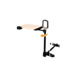 Assist-A-Tray Adjustable Sofa & Chair Standing Aid Table with Swivel Tray, Cup Holder, and Sturdy Support Handle – Mobility Assist Table for Eating, Working & Daily Use (Maple Finish)