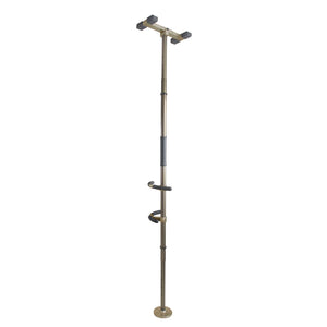 Wonder Pole Premium Adjustable Floor-to-Ceiling Safety Support Pole with Dual Grab Bars, Tension Mounted Stand Assist Handrail for Bathroom & Home, 7’–10’ Height, 300 lbs Capacity