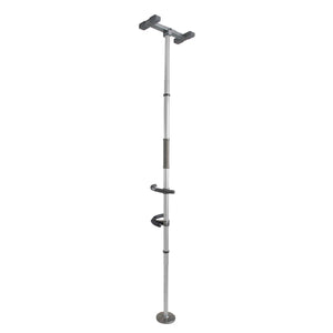 Wonder Pole Premium Adjustable Floor-to-Ceiling Safety Support Pole with Dual Grab Bars, Tension Mounted Stand Assist Handrail for Bathroom & Home, 7’–10’ Height, 300 lbs Capacity