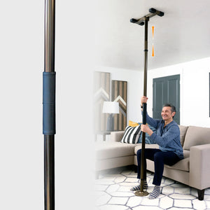 Wonder Pole Slim Premium – Floor-to-Ceiling Adjustable Safety Support Pole, No-Drill Standing Assist Grab Bar, 7’ to 10’ Height Range, Heavy-Duty 300 lbs Capacity, Anodized Aluminum, Indoor Mobility Support for Bathroom & Home Use