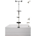 Wonder Bathtub Pole Premium – Floor-to-Ceiling Adjustable Bath Safety Grab Bar with Shower Caddy, Tension-Mounted Support Pole for Seniors & Mobility Assistance (7’–10’ Ceilings)