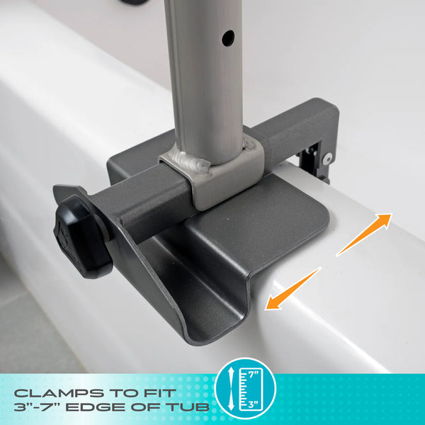 Wonder Bathtub Pole Premium – Floor-to-Ceiling Adjustable Bath Safety Grab Bar with Shower Caddy, Tension-Mounted Support Pole for Seniors & Mobility Assistance (7’–10’ Ceilings)