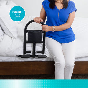 Prime Bed Handle Heavy-Duty Safety Bed Rail for Seniors & Adults, Bariatric Bed Assist Handle with Secure Safety Strap, Removable Support Rail, 400 lbs Capacity, Fits 6-15 Inch Mattresses