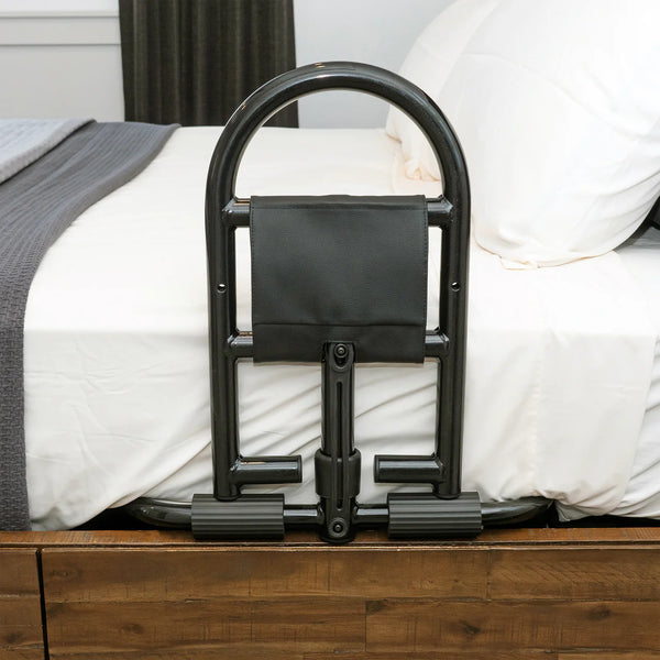 Prime Bed Handle Heavy-Duty Safety Bed Rail for Seniors & Adults, Bariatric Bed Assist Handle with Secure Safety Strap, Removable Support Rail, 400 lbs Capacity, Fits 6-15 Inch Mattresses