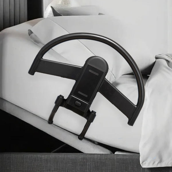 Click-N-Go Bed Handle – Adjustable Bed Safety Rail with Ergonomic Support Handle, Quick-Release Design, Heavy-Duty Steel Frame, Fall Prevention Assist Rail for Traditional & Adjustable Beds