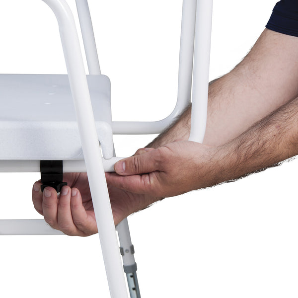 Super Bariatric Adjustable Height Commode with Detachable Arms