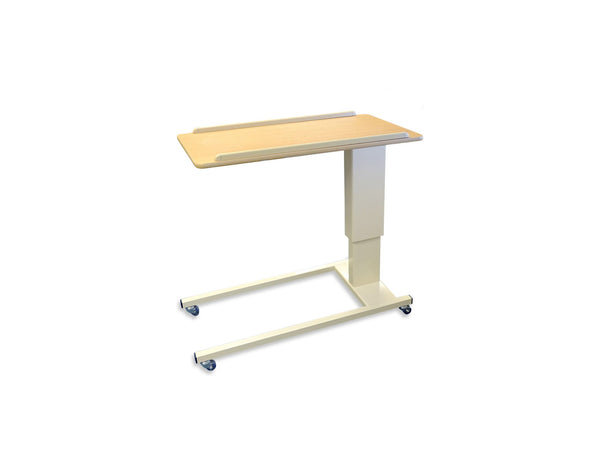 Low Height Rise and Fall Table Adjustable Beech Top with Easy-Move Castors and Retaining Edges