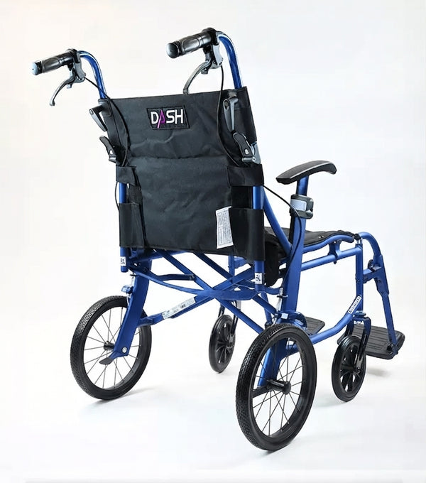 Dash Rehab Dash Lite x4 Transit Wheelchair | Lightweight Folding Aluminium Transit Wheelchair