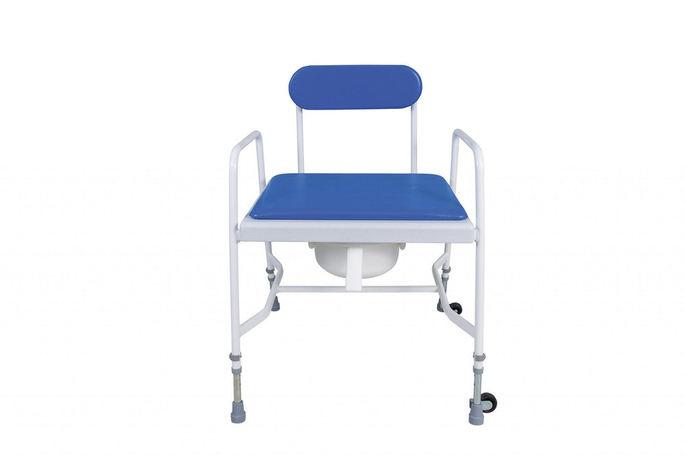 Mediatric™ Adjustable Height Commode – Reinforced Steel Frame and Vinyl Upholstery