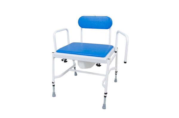 Mediatric™ Adjustable Height Commode with Detachable Arms – Reinforced Steel Frame