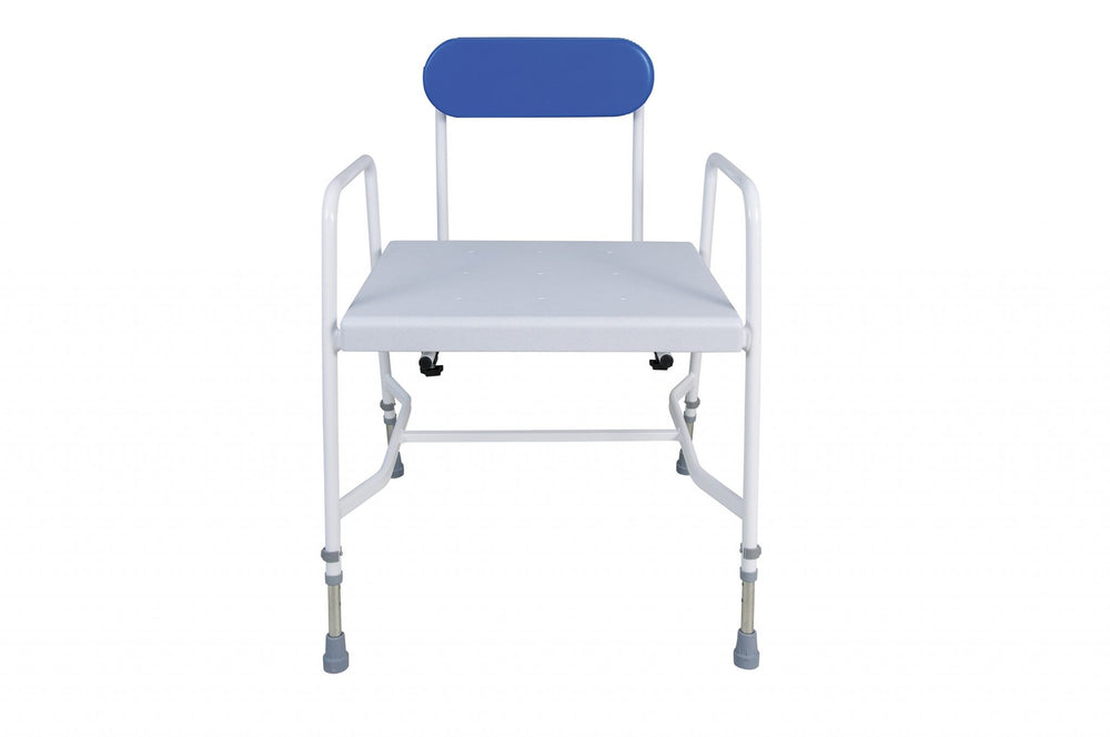 Mediatric™ Shower Chair – Height Adjustable with Clip-On Perforated Seat