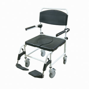 Mediatric™ Shower Commode Chair – Attendant Propelled with Adjustable Footrests