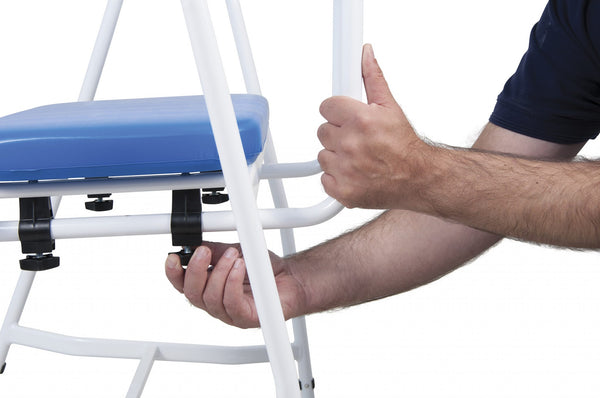 Super Bariatric Percher with Arms and Padded Back – Height Adjustable