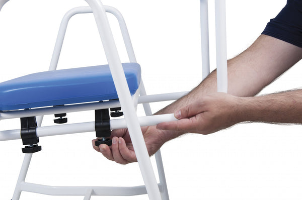 Super Bariatric Percher with Arms and Padded Back – Height Adjustable