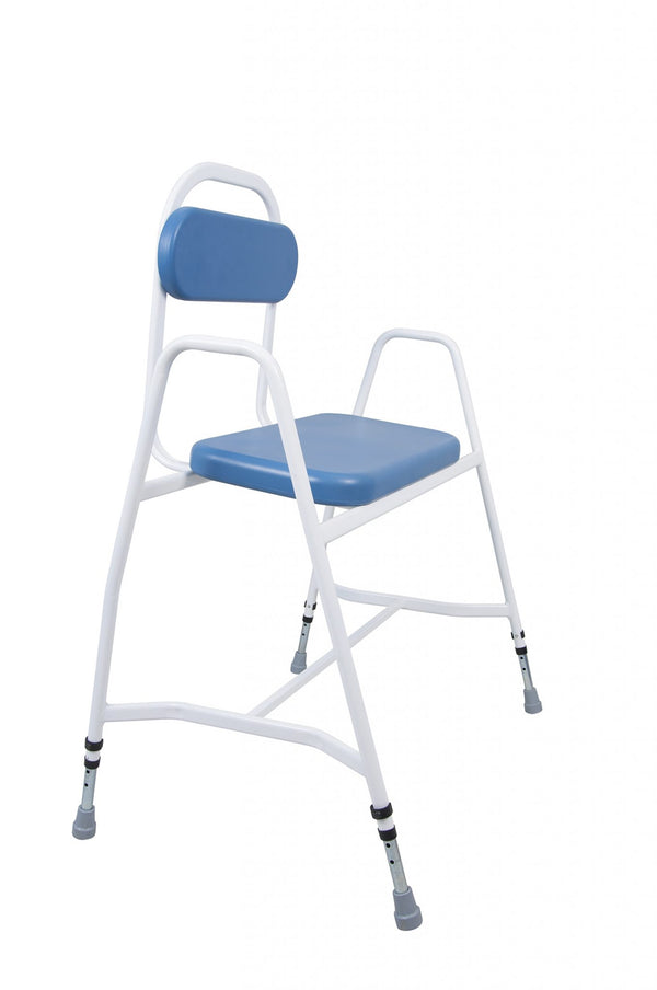 Bariatric Percher with Arms and Padded Back – Height Adjustable