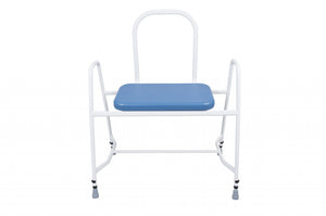 Super Bariatric Perching Stool with Steel Back and Arms – PU Upholstery