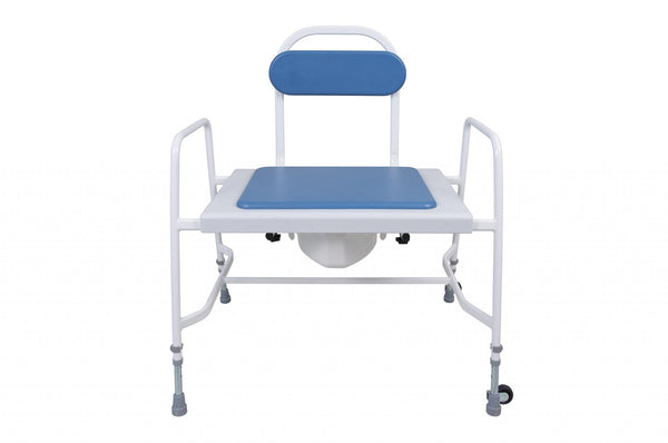 Super Bariatric Adjustable Height Commode – Reinforced Steel Frame