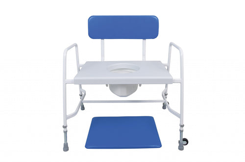 Super Bariatric Adjustable Height Commode – Reinforced Steel Frame
