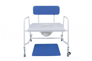 Super Bariatric Adjustable Height Commode – Reinforced Steel Frame